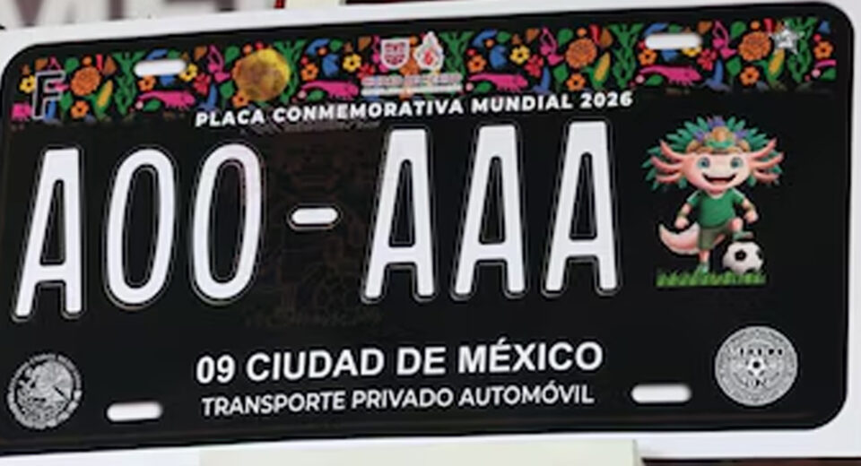 Así son las nuevas placas mundialistas que ya preparan en CDMX