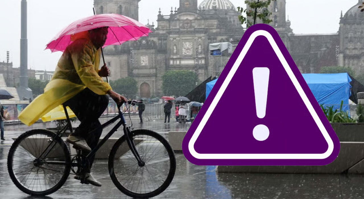CDMX activa Alerta Púrpura por lluvias extremas y alto riesgo de inundaciones
