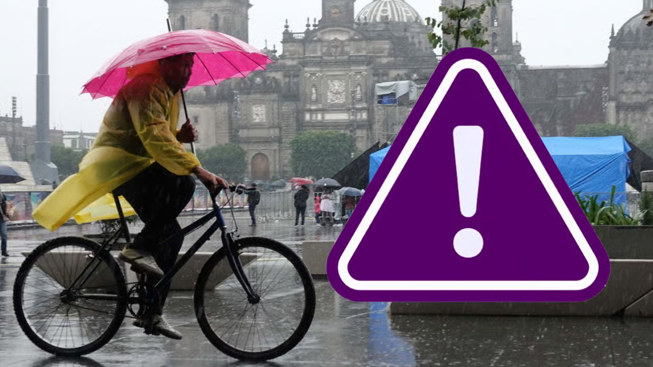 CDMX activa Alerta Púrpura por lluvias extremas y alto riesgo de inundaciones