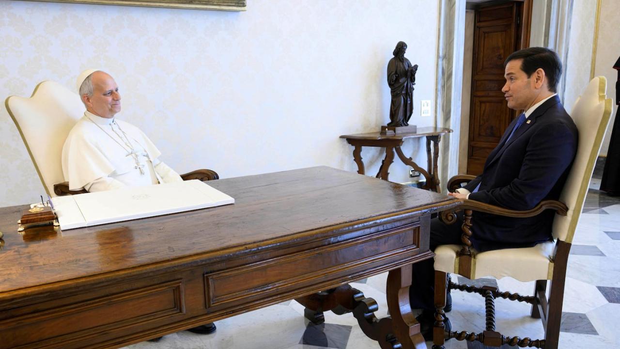 Rubio y el papa León XIV