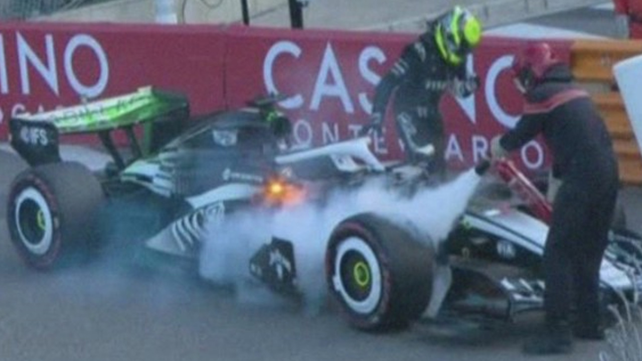 Falla técnica interrumpe sesión de Checo Pérez en Montecarlo