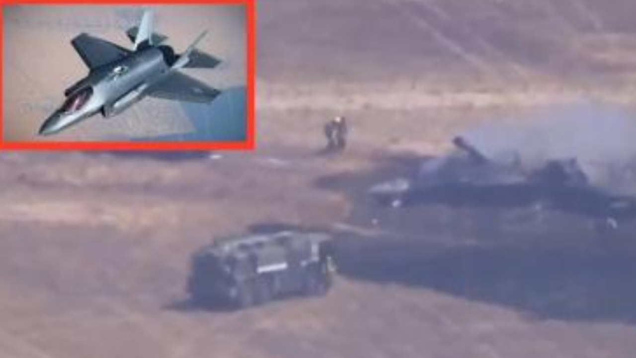Avión militar F-35B se desploma en base de California; piloto logra eyectarse y sobrevive