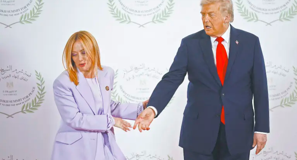 Giorgia Meloni y Trump