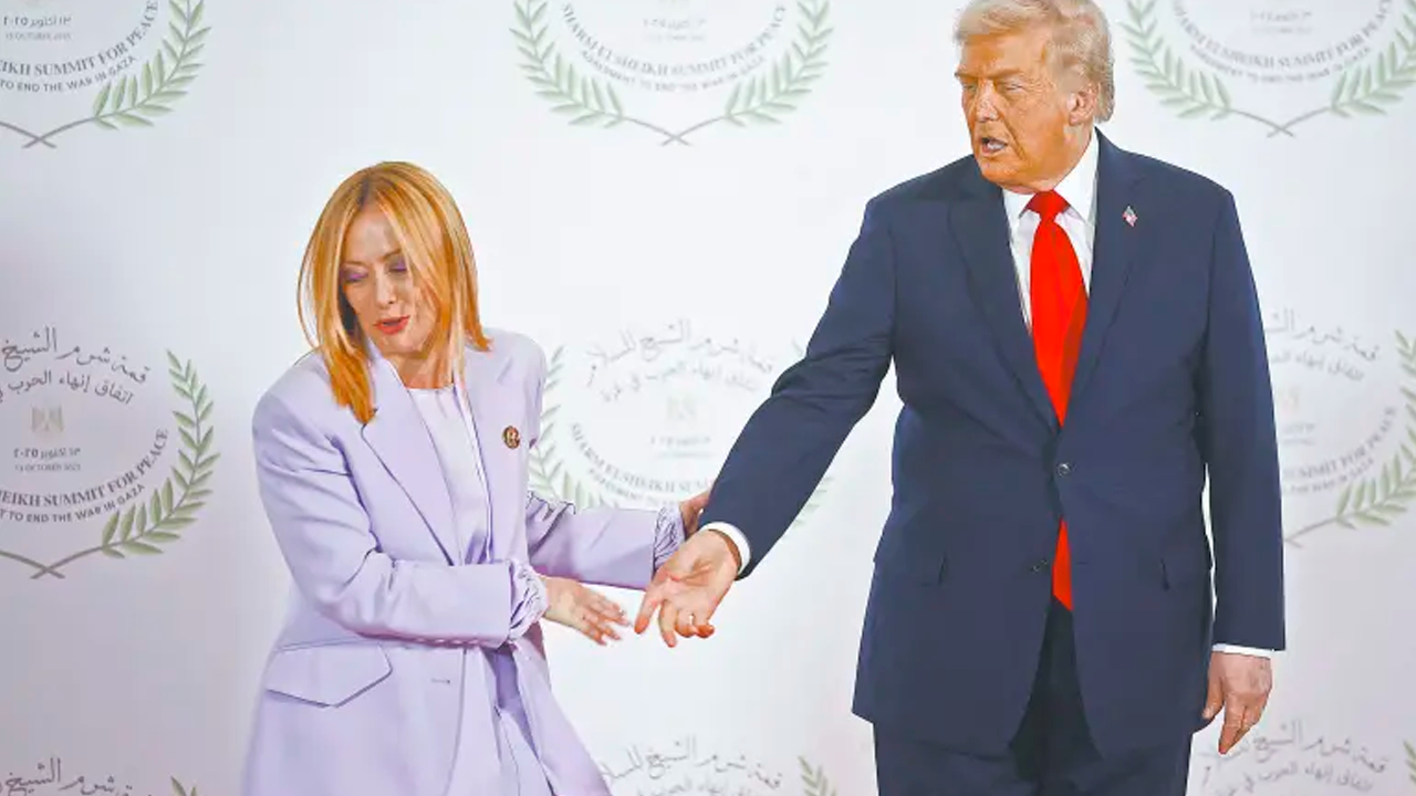 Giorgia Meloni y Trump