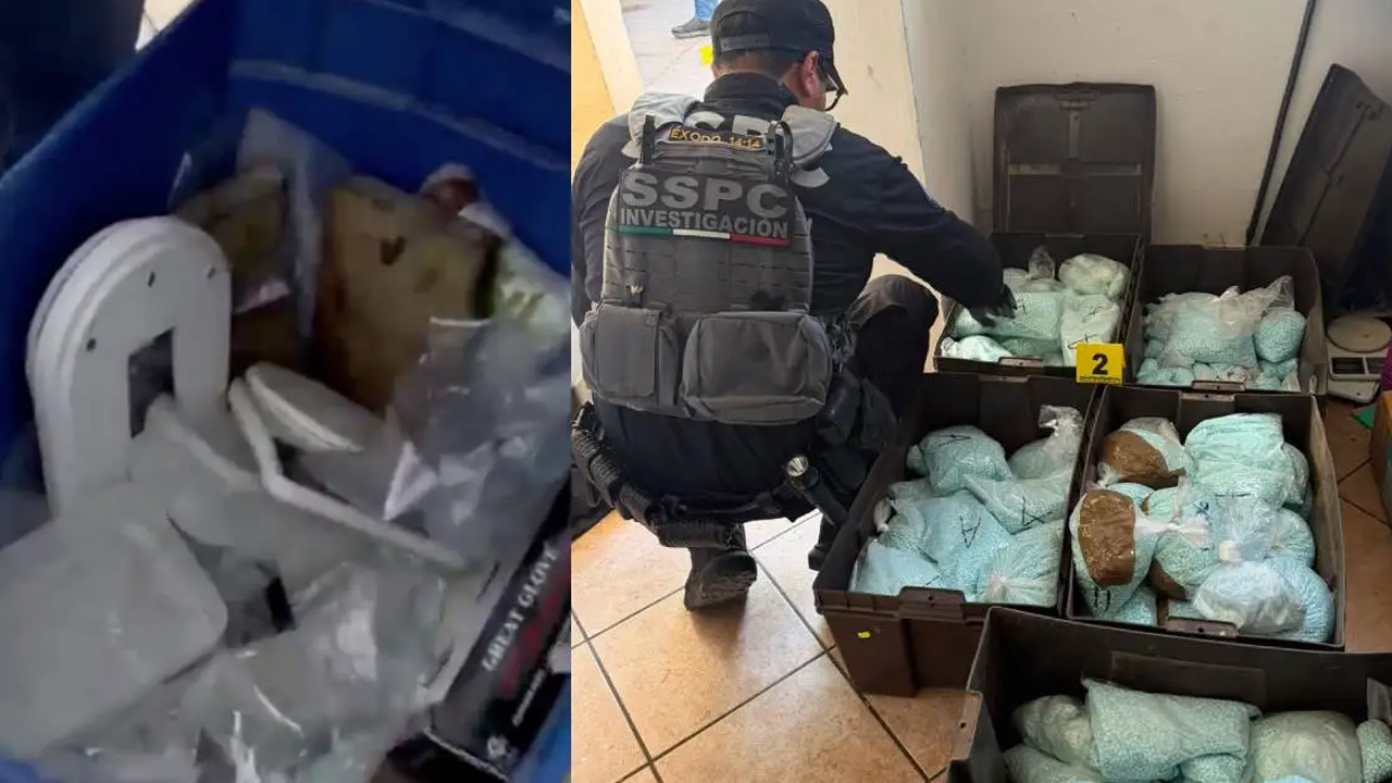 Golpe a Los Rusos en Mexicali: decomisan 120 kilos de pastillas de fentanilo
